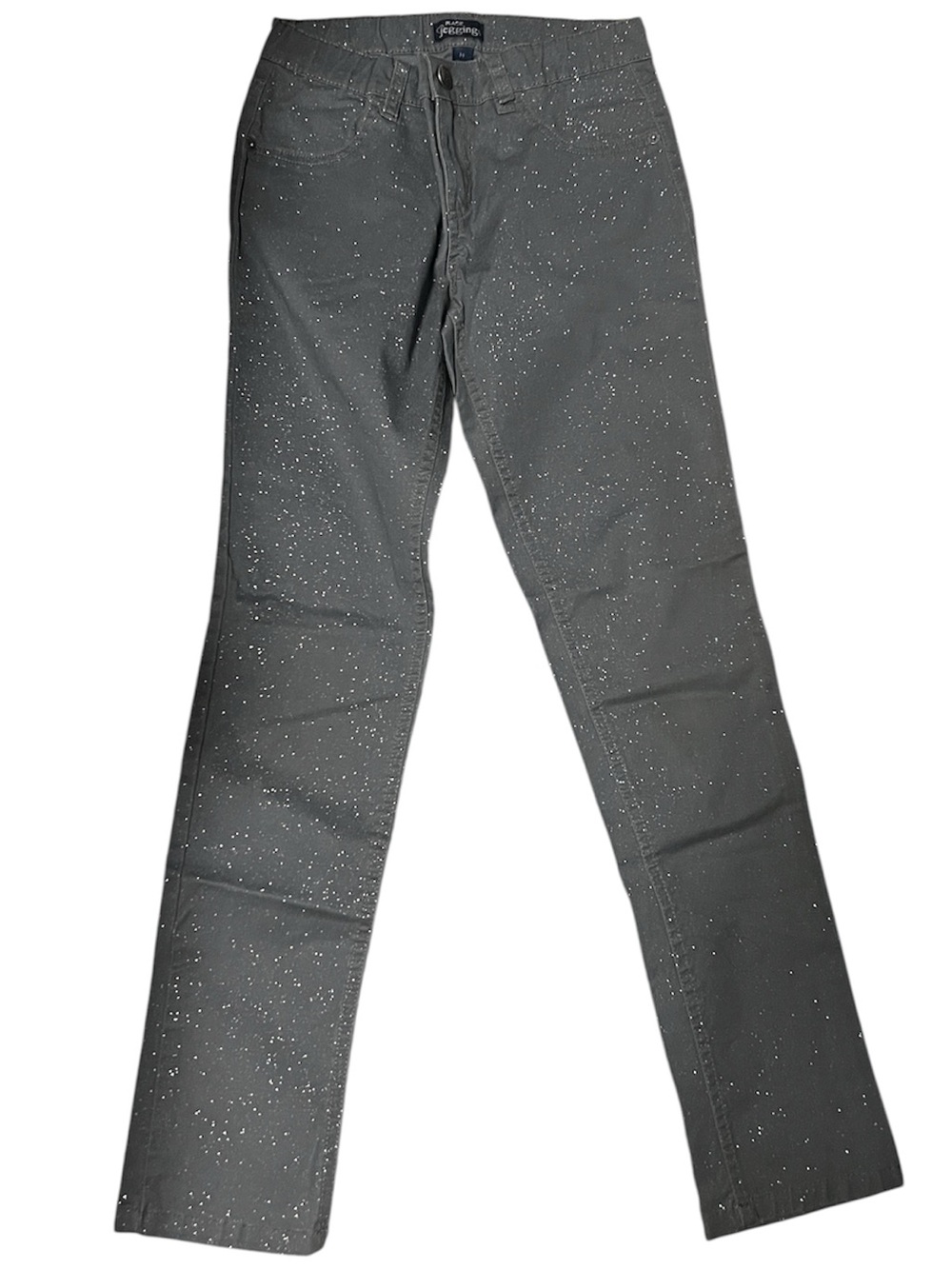 Y2K Place Gray Sparkle Jeggings pants girls sz 14